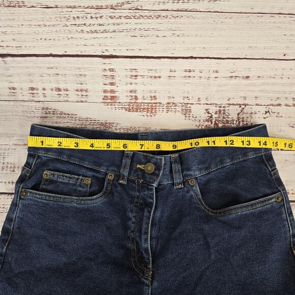Vintage Casual Corner Jeans Women Sz 4 Stretch Bootcut High Rise Denim Dark Wash - Picture 8 of 11